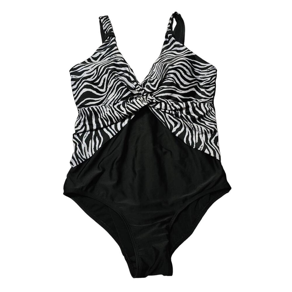 Baby Phat Womens Size 1X Black White One Piece Swimsuit